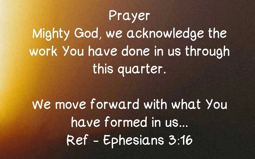 First Quarter Reflection