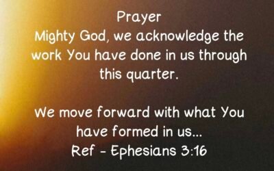 First Quarter Reflection